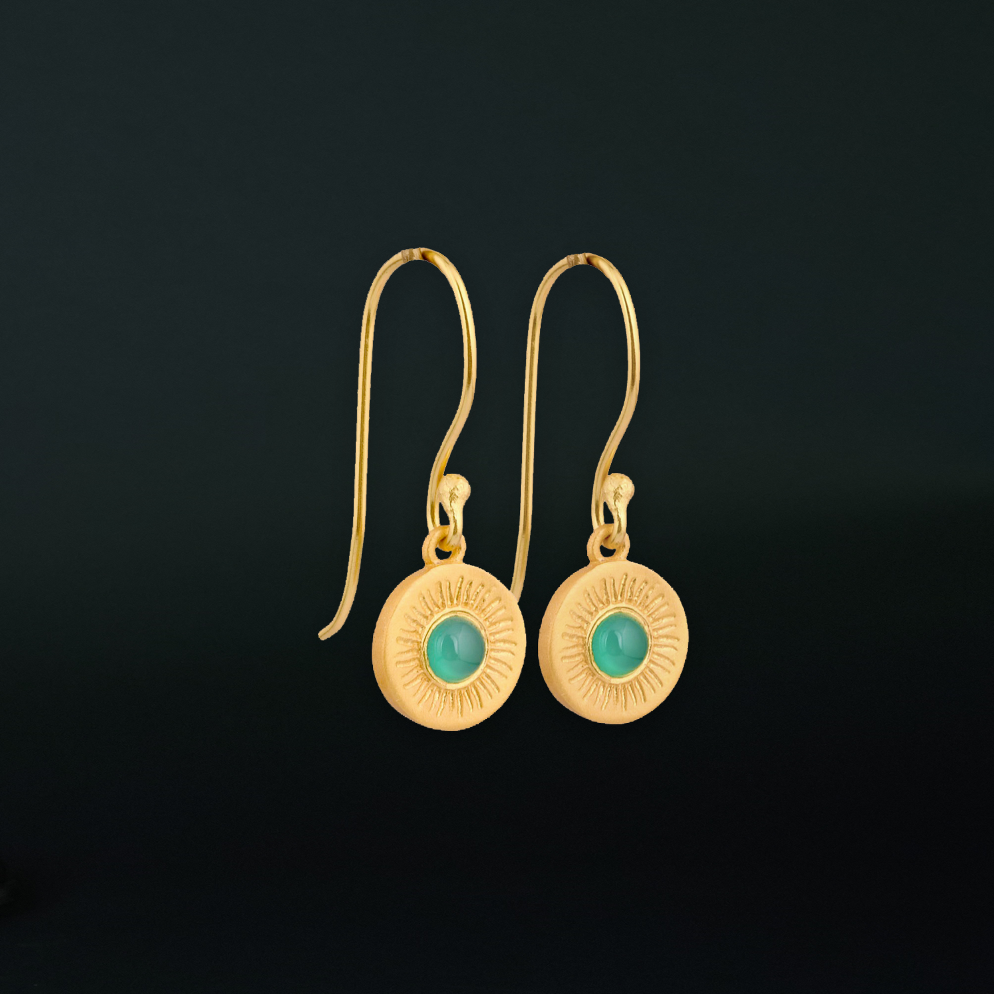 Gold Plated Argentine Sun Earrings